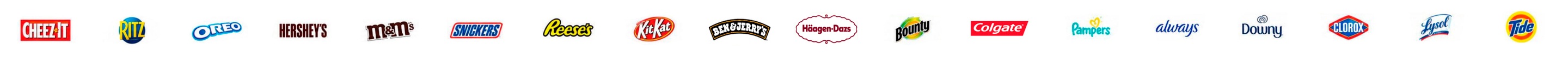 Featured food, household, and personal care brands