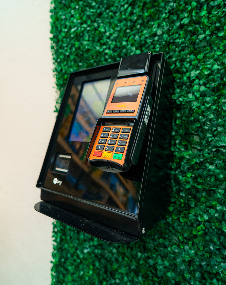 PJS Mini Market self-service payment terminal